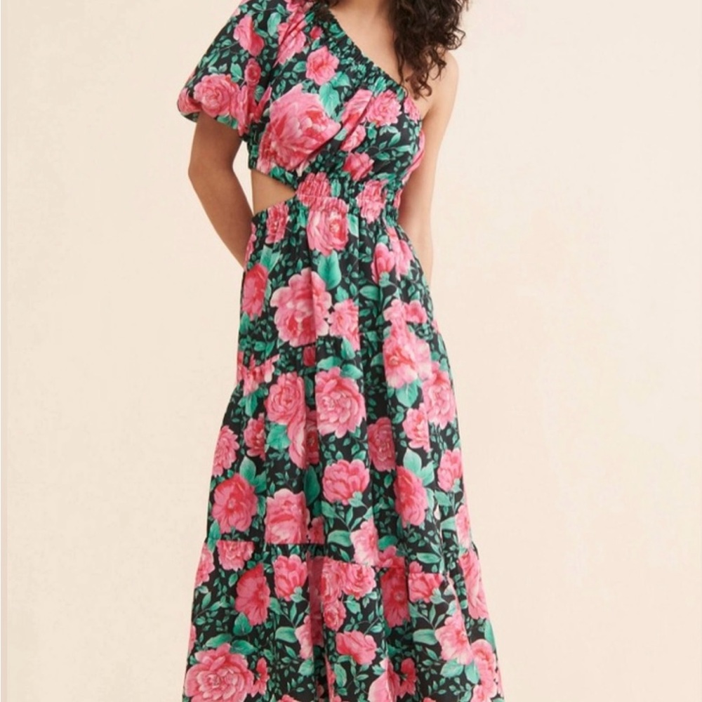 Moon River One-Shoulder Floral Dress Maxi